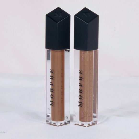 Morphe 2pc Lip Gloss Bundle Sweet Tea & Trippy Shimmer Brown Duo 0.15 fl oz each - Picture 2 of 4